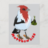 HAWAII RED CRESTED CARDINAL—Bible verse Briefkaart (Voorkant)