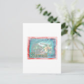 Hawaii Red Floral Briefkaart (Staand voorkant)