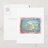 Hawaii Red Floral Briefkaart (Voorkant / Achterkant)