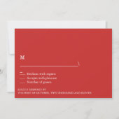 Hawaii Red Floral RSVP kaarten (Achterkant)