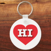 Hawaii Red Heart - Big Love Sleutelhanger (Voorkant)