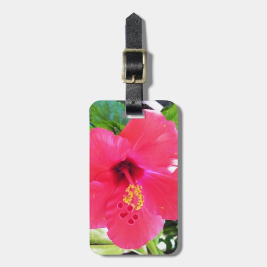 Hawaii Red Hibiscus Flower Bagagelabel (Voorkant verticaal)