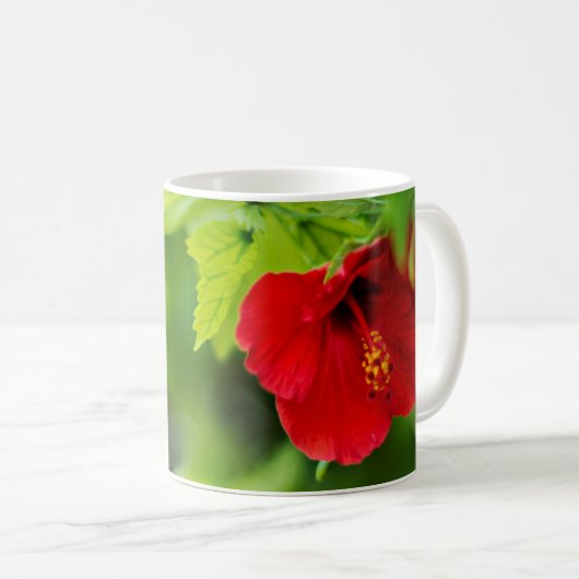 Hawaii Red Hibiscus Flower Koffiemok (Voorkant rechts)