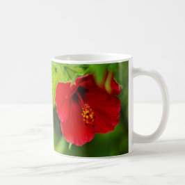 Hawaii Red Hibiscus Flower Trip Year Koffiemok