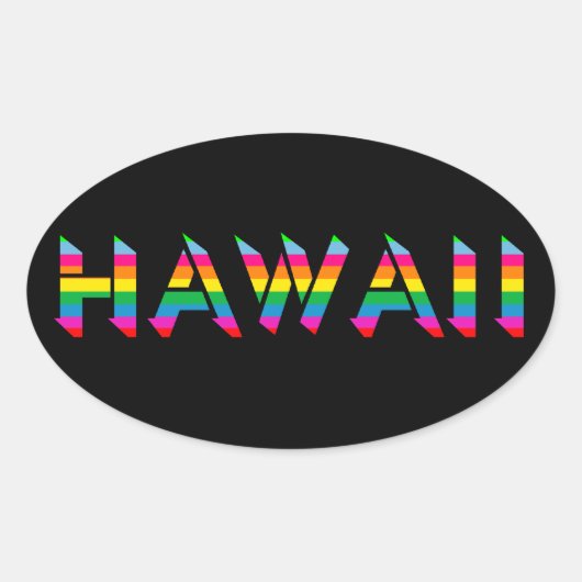 Hawaii Regenboog Stickers (Voorkant)