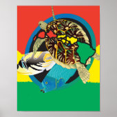 Hawaii Reggae Turtle Hawaii Poster (Voorkant)