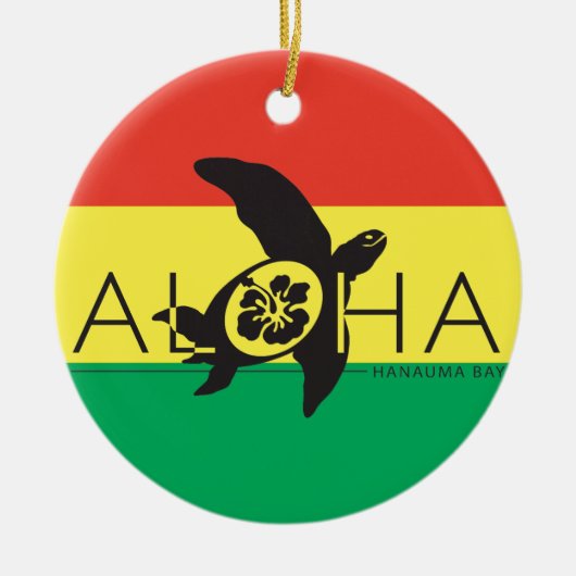 Hawaii Reggae Turtle Keramisch Ornament (Voorkant)