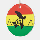 Hawaii Reggae Turtle Keramisch Ornament (Links)