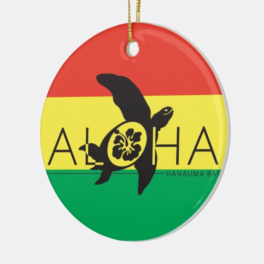 Hawaii Reggae Turtle Keramisch Ornament (Links)