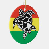Hawaii Reggae Turtle Keramisch Ornament (Rechts)