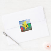 Hawaii Reggae Turtles Vierkante Sticker (Envelop)