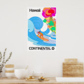 Hawaii Reisposter Continentaal Kunstprint Poster (Keuken)