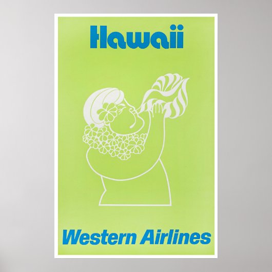 Hawaii Reisposter Hawaiaans Geschenk Westers Poster (Voorkant)
