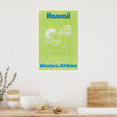 Hawaii Reisposter Hawaiaans Geschenk Westers Poster (Keuken)
