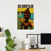 Hawaii Reisposter Hawaiaanse Kunst Kiʻi Print (Thuiskantoor)