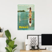 Hawaii Reisposter Hawaiaanse Surfprint Stan Poster (Thuiskantoor)