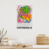 Hawaii Reisposter Hawaiiaanse Kunst Continentaal Poster (Keuken)