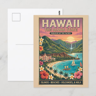 Hawaii Reisposter - Het Aloha Staat Paradijs Briefkaart