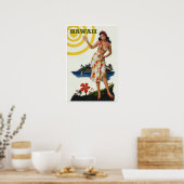 Hawaii reisposter poster (Keuken)