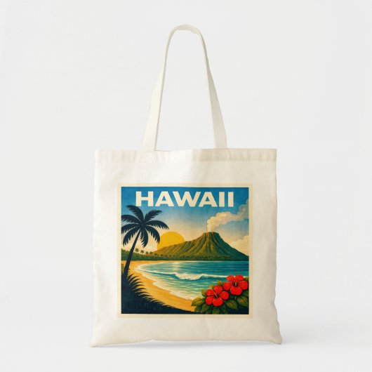 Hawaii Reisposter Tote Bag (Voorkant)