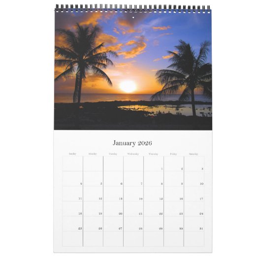 Hawaii reizen 2025 kalender (Jan 2026)
