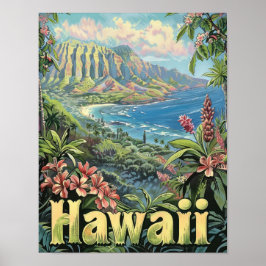 Hawaii Reizen Poster Art Print Poster