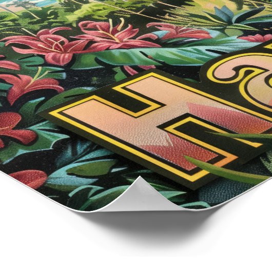 Hawaii Reizen Poster Art Print Poster (Hoek)