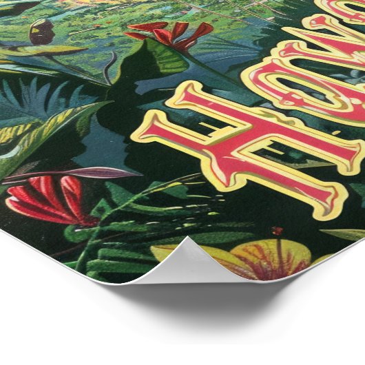 Hawaii Reizen Poster Art Print Poster (Hoek)