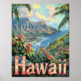Hawaii Reizen Poster Art Print Poster