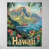 Hawaii Reizen Poster Art Print Poster (Voorkant)
