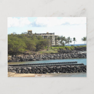 Hawaii-resort aan het strand briefkaart
