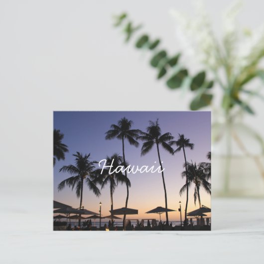 Hawaii resort sunset briefkaart (Staand voorkant)