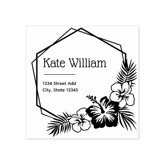 Hawaii retouradresstempel rubberstempel (Afrduk)