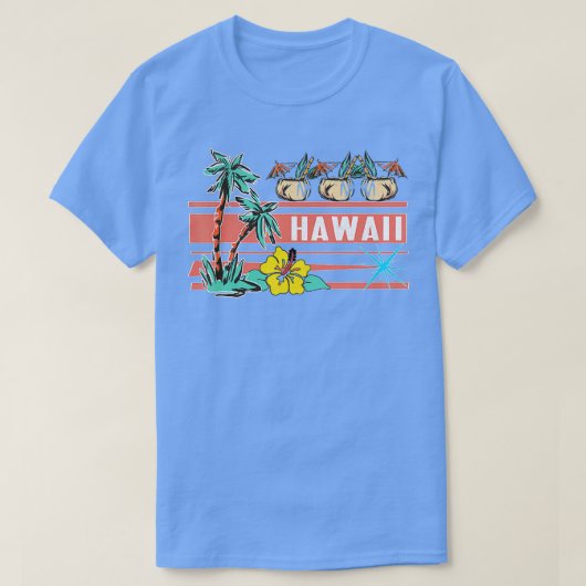Hawaii Retro  50s 60s Tiki Style Hawaiian I T-shirt (Design voorkant)