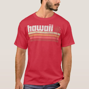 Hawaii  Retro 70s 80s 90s Kortstaartpalm T-shirt