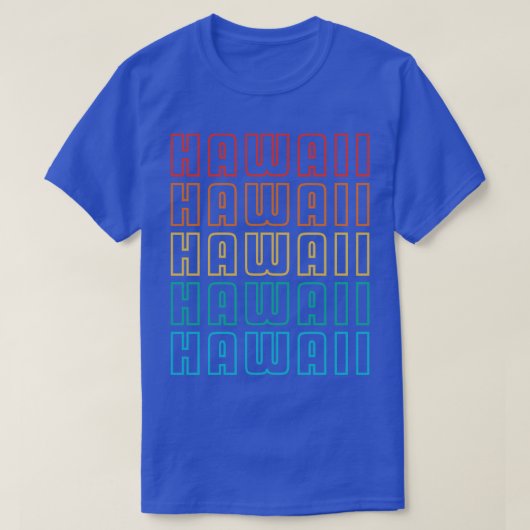 Hawaii Retro Hollow Five T-shirt (Design voorkant)
