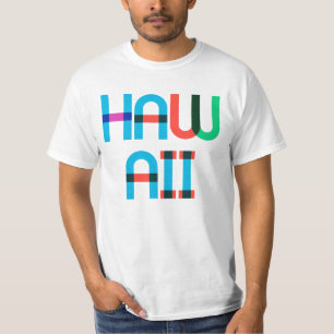 Hawaii  Retro kleurrijke 90s Pop art type T-shirt