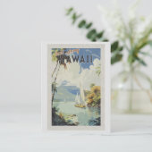 Hawaii Retro Reizen Vaar Weg Briefkaart (Staand voorkant)
