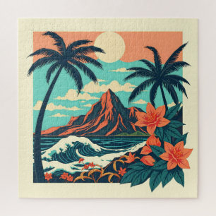 Hawaii Retro Tropisch Reis Legpuzzel
