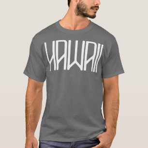 Hawaii Retro Witte Tekst T-shirt