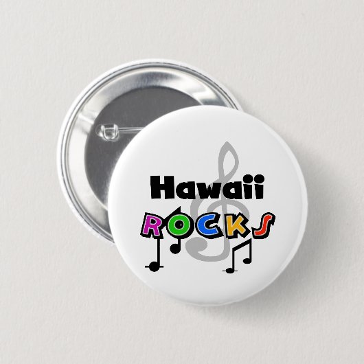 Hawaii Rocks Ronde Button 5,7 Cm (Voorkant /achterkant)