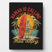 Hawaii roept Maui surfen eiland vibes Fotoplaat (voorkant)