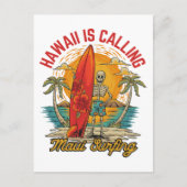 Hawaii roept Maui surfen eiland vibes op Feestdagenkaart (Voorkant)