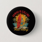 Hawaii roept Maui surfen eiland vibes op  Ronde Button 5,7 Cm (Voorkant)