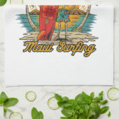 Hawaii roept Maui surfen eiland vibes Theedoek (Gevouwen)