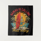 Hawaii roept Maui surfen eiland vibes Wandkleed (Voorkant)