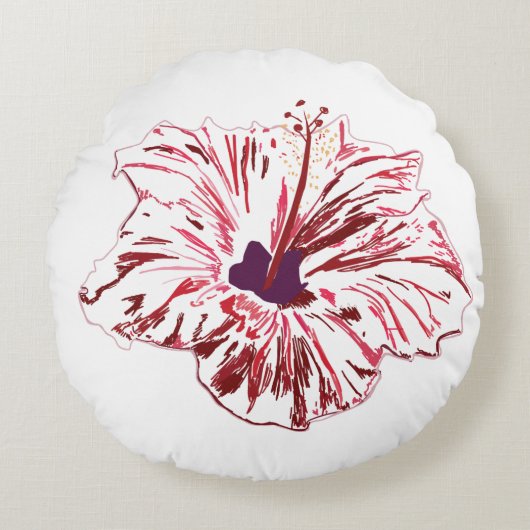 Hawaii Rond Kussen (Voorkant)