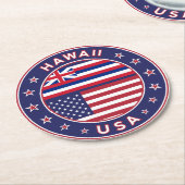 Hawaii Ronde Kartonnen Onderzetter (Gebogen)