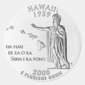 Hawaii Ronde Sticker