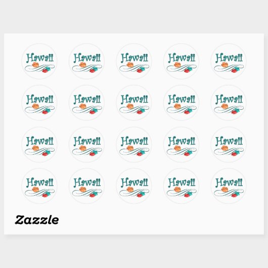 Hawaii Ronde Sticker (Vel)